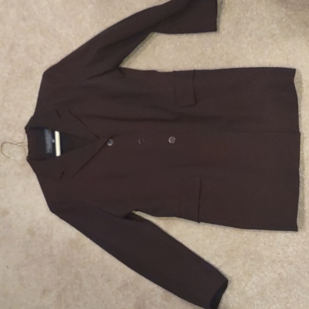 Alex Garfield Duster Long jacket, coat iridescent 12 Black Red Purple - Picture 7 of 8